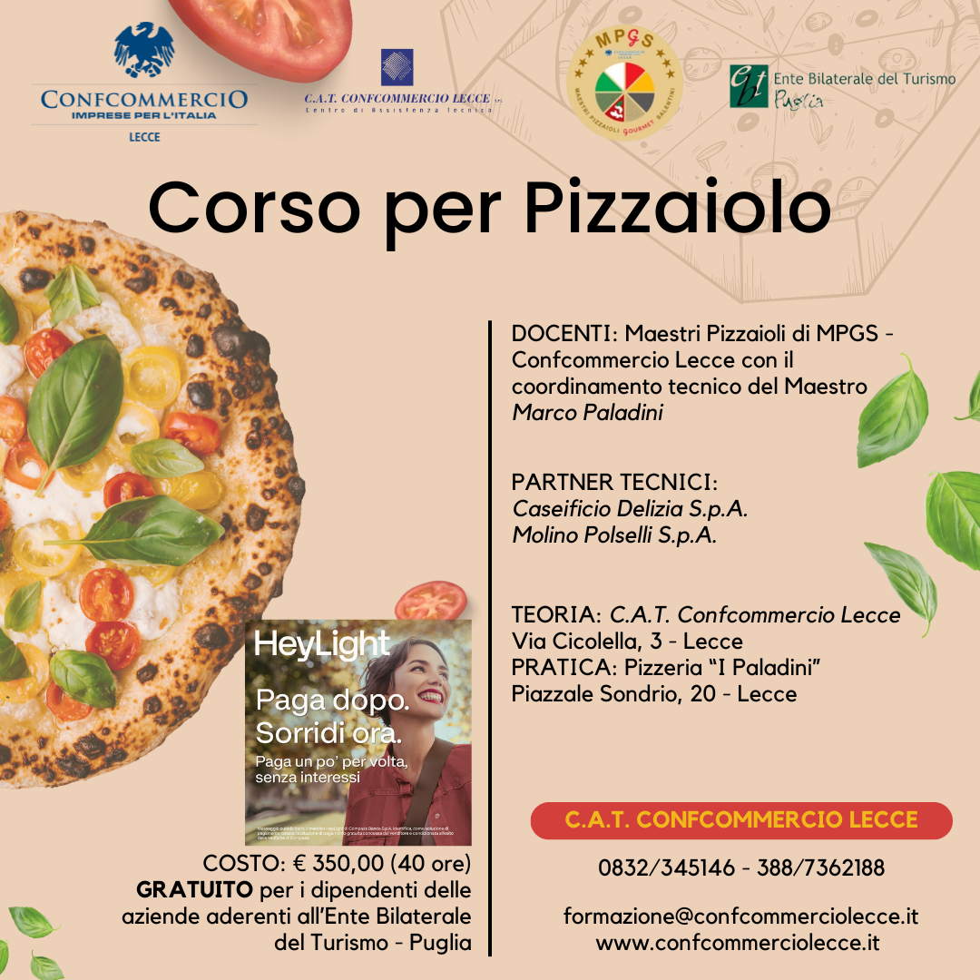 CORSO PROFESSIONALE PER PIZZAIOLO